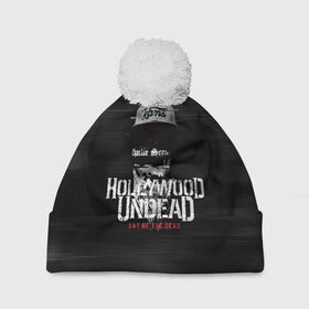 Шапка 3D c помпоном с принтом Hollywood Undead в Тюмени, 100% полиэстер | универсальный размер, печать по всей поверхности изделия | charlie scene | danny | funny man | hollywood undead | hu | j dog | johnny 3 tears | андед | голивуд | голливудская | группа | гу | нежить | реп | рок | рэп | рэпкор | ундед | ундэ