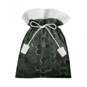 Подарочный 3D мешок с принтом 3D соты GREEN в Тюмени, 100% полиэстер | Размер: 29*39 см | 3d | 3d соты | 3д | texture | абстракция | соты | текстура | яркая