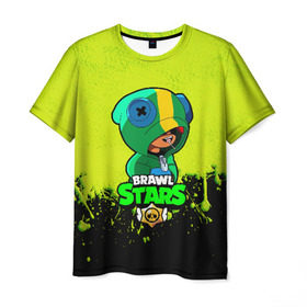 Мужская футболка 3D с принтом Brawl Stars LEON в Тюмени, 100% полиэфир | прямой крой, круглый вырез горловины, длина до линии бедер | brawl | brawl stars | crow | leon | stars | бравл | бравл старс | браво старс | игра | компьютерная | кров | леон | онлайн | старс