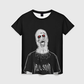 Женская футболка 3D с принтом Velial Squad в Тюмени, 100% полиэфир ( синтетическое хлопкоподобное полотно) | прямой крой, круглый вырез горловины, длина до линии бедер | horror | music | rap | redvelsqd | rock | музыка | рок | рэп | хоррор