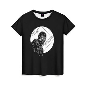 Женская футболка 3D с принтом Velial Squad в Тюмени, 100% полиэфир ( синтетическое хлопкоподобное полотно) | прямой крой, круглый вырез горловины, длина до линии бедер | horror | music | rap | redvelsqd | rock | музыка | рок | рэп | хоррор
