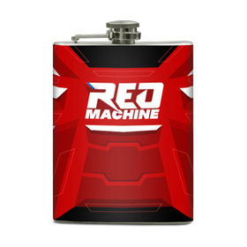 Фляга с принтом Red Machine в Тюмени, металлический корпус | емкость 0,22 л, размер 125 х 94 мм. Виниловая наклейка запечатывается полностью | hockey | red | russia | team | красная | машина | россия | сборная | хоккей