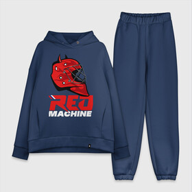 Женский костюм хлопок Oversize с принтом Red Machine в Тюмени,  |  | hockey | red | russia | team | красная | машина | россия | сборная | хоккей