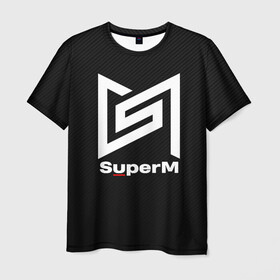 Мужская футболка 3D с принтом SuperM  в Тюмени, 100% полиэфир | прямой крой, круглый вырез горловины, длина до линии бедер | baekhyun | exo | kai | lucas | mark | nct | shinee | sm | super m | superm | taemin | taeyong | ten | wayv | бэкхён | кай | лукас | марк | супер м | суперм | тэён | тэмин | тэн
