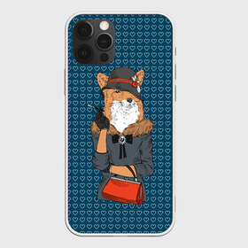 Чехол для iPhone 12 Pro Max с принтом Модница лиса в Тюмени, Силикон |  | fox | foxy | животное | зима | лис | лиса | лисенок | лисы | милая | пальто | пушистая | пушистик | рыжая