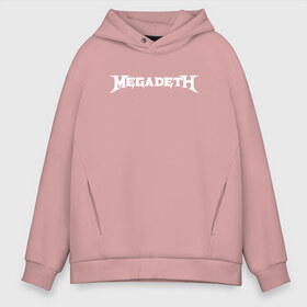 Мужское худи Oversize хлопок с принтом MEGADETH в Тюмени, френч-терри — 70% хлопок, 30% полиэстер. Мягкий теплый начес внутри —100% хлопок | боковые карманы, эластичные манжеты и нижняя кромка, капюшон на магнитной кнопке | megadeth | дэвид эллефсон | дэйв мастейн | кико лоурейро