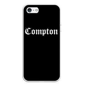 Чехол для iPhone 5/5S матовый с принтом COMPTON в Тюмени, Силикон | Область печати: задняя сторона чехла, без боковых панелей | compton | dj yella | dr. dre | eazy e | ice cube | mc ren | n.w.a | nwa | straight outta compton | west side | западная сторона | комптон