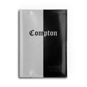 Обложка для автодокументов с принтом COMPTON в Тюмени, натуральная кожа |  размер 19,9*13 см; внутри 4 больших “конверта” для документов и один маленький отдел — туда идеально встанут права | compton | dj yella | dr. dre | eazy e | ice cube | mc ren | n.w.a | nwa | straight outta compton | west side | западная сторона | комптон