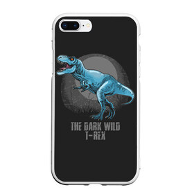 Чехол для iPhone 7Plus/8 Plus матовый с принтом Dinosaur t-rex в Тюмени, Силикон | Область печати: задняя сторона чехла, без боковых панелей | art | dino | dinos | dinosaur | raptor | style | trex | velociraptor | арт | динозавр | мир юрского периода | ти рекс | ящер