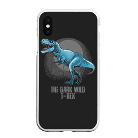 Чехол для iPhone XS Max матовый с принтом Dinosaur t-rex в Тюмени, Силикон | Область печати: задняя сторона чехла, без боковых панелей | art | dino | dinos | dinosaur | raptor | style | trex | velociraptor | арт | динозавр | мир юрского периода | ти рекс | ящер