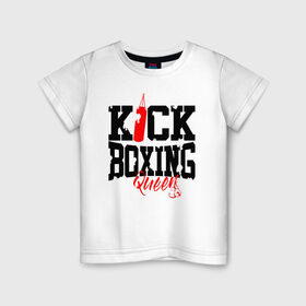 Детская футболка хлопок с принтом Kick boxing Queen в Тюмени, 100% хлопок | круглый вырез горловины, полуприлегающий силуэт, длина до линии бедер | boxer | boxing | kick boxing | kickboxing | mma | queen | бокс | боксер | кик боксинг | кикбоксинг | королева бокса | тайский бокс