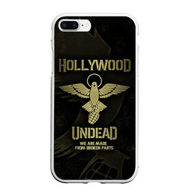 Чехол для iPhone 7Plus/8 Plus матовый с принтом Hollywood Undead в Тюмени, Силикон | Область печати: задняя сторона чехла, без боковых панелей | charlie scene | danny | funny man | hollywood undead | hu | j dog | johnny 3 tears | голливудская нежить | голубь | голубь с гранатой | граната | ню метал | рэп метал | рэп рок