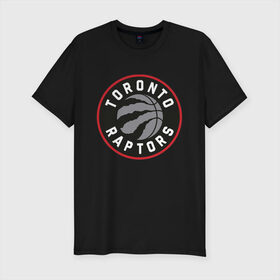 Мужская футболка премиум с принтом Toronto Raptors Logo в Тюмени, 92% хлопок, 8% лайкра | приталенный силуэт, круглый вырез ворота, длина до линии бедра, короткий рукав | Тематика изображения на принте: nba | raptors | toronto | toronto raptors | баскетбол | нба | рапторс | рэпторс | спорт | торонто | торонто рапторс | торонто рэпторс