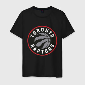 Мужская футболка хлопок с принтом Toronto Raptors Logo в Тюмени, 100% хлопок | прямой крой, круглый вырез горловины, длина до линии бедер, слегка спущенное плечо. | Тематика изображения на принте: nba | raptors | toronto | toronto raptors | баскетбол | нба | рапторс | рэпторс | спорт | торонто | торонто рапторс | торонто рэпторс
