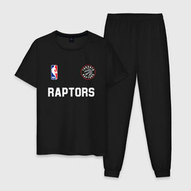 Мужская пижама хлопок с принтом Toronto Raptors NBA в Тюмени, 100% хлопок | брюки и футболка прямого кроя, без карманов, на брюках мягкая резинка на поясе и по низу штанин
 | Тематика изображения на принте: nba | raptors | toronto | toronto raptors | баскетбол | нба | рапторс | рэпторс | спорт | торонто | торонто рапторс | торонто рэпторс