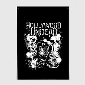 Постер с принтом Hollywood Undead в Тюмени, 100% бумага
 | бумага, плотность 150 мг. Матовая, но за счет высокого коэффициента гладкости имеет небольшой блеск и дает на свету блики, но в отличии от глянцевой бумаги не покрыта лаком | charlie scene | danny | funny man | hollywood undead | hu | j dog | johnny 3 tears | голливудская нежить | голубь | голубь с гранатой | граната | ню метал | рэп метал | рэп рок