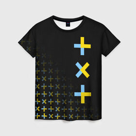 Женская футболка 3D с принтом TXT в Тюмени, 100% полиэфир ( синтетическое хлопкоподобное полотно) | прямой крой, круглый вырез горловины, длина до линии бедер | beomgyu | huening kai | k pop | soobin | taehyun | tomorrow x together | txt | yeonjun | к поп