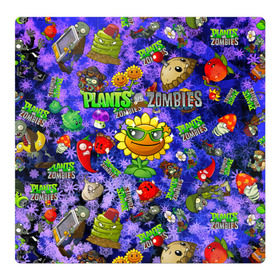 Магнитный плакат 3Х3 с принтом Plants vs Zombies в Тюмени, Полимерный материал с магнитным слоем | 9 деталей размером 9*9 см | plant | zombies | зомби | растения | растения против зомби
