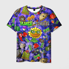 Мужская футболка 3D с принтом Plants vs Zombies в Тюмени, 100% полиэфир | прямой крой, круглый вырез горловины, длина до линии бедер | plant | zombies | зомби | растения | растения против зомби