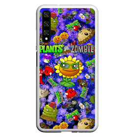 Чехол для Honor 20 с принтом Plants vs Zombies в Тюмени, Силикон | Область печати: задняя сторона чехла, без боковых панелей | Тематика изображения на принте: plant | zombies | зомби | растения | растения против зомби