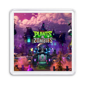 Магнит 55*55 с принтом PLANTS VS ZOMBIES в Тюмени, Пластик | Размер: 65*65 мм; Размер печати: 55*55 мм | garden warfare | pl | plants | plants vs. zombies | plants vs. zombies: garden warfare | popcap | zombies | кактус | картошка | подсолнух | растения против зомби | сад