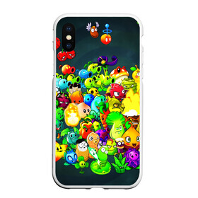 Чехол для iPhone XS Max матовый с принтом Plants vs Zombies в Тюмени, Силикон | Область печати: задняя сторона чехла, без боковых панелей | garden warfare | pl | plants | plants vs. zombies | plants vs. zombies: garden warfare | popcap | zombies | кактус | картошка | подсолнух | растения против зомби | сад