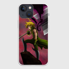 Чехол для iPhone 13 mini с принтом Meliodas с большим топором в Тюмени,  |  | deadly | dragon | meliodafu | meliodas | seven | sins | wrath | гнев | грехов | дракон | мелиодас | семь