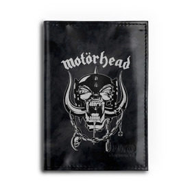 Обложка для автодокументов с принтом MOTORHEAD в Тюмени, натуральная кожа |  размер 19,9*13 см; внутри 4 больших “конверта” для документов и один маленький отдел — туда идеально встанут права | england | motorhead | моторхед