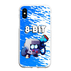 Чехол для iPhone XS Max матовый с принтом BRAWL STARS 8-BIT в Тюмени, Силикон | Область печати: задняя сторона чехла, без боковых панелей | 8 bit | 8 бит. | 8bit | 8бит | android | brawl stars | colt | crow | games | leon | penny | poco | shelly | spike | wanted | брав | бравл старс | звезды | игры | мобильные игры | старс