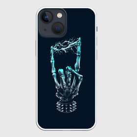 Чехол для iPhone 13 mini с принтом Rock в Тюмени,  |  | bone | bones | dead | death | electro | music | rock | skeleton | е | еее | кости | кость | молния | музыка | рок | роцк | рука | скелет | электричество | электро