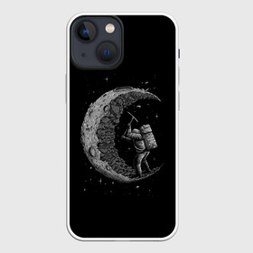 Чехол для iPhone 13 mini с принтом Лунокоп в Тюмени,  |  | cat | galaxy | moon | nasa | space | вселенная | галактика | звезды | космонавт | космос | луна | наса | скафандр