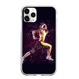Чехол для iPhone 11 Pro Max матовый с принтом Бег фитнес спорт спортсмен в Тюмени, Силикон |  | Тематика изображения на принте: бег | спорт | спортсмен | фитнес