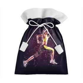 Подарочный 3D мешок с принтом Бег, фитнес, спорт, спортсмен в Тюмени, 100% полиэстер | Размер: 29*39 см | бег | спорт | спортсмен | фитнес