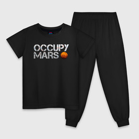 Детская пижама хлопок с принтом OCCUPY MARS в Тюмени, 100% хлопок |  брюки и футболка прямого кроя, без карманов, на брюках мягкая резинка на поясе и по низу штанин
 | cosmos | elon musk | galaxy | mars | robot | rockets | space | space x | tesla | universe | андроид | галактика | илон маск | космос | марс | пришельцы | ракеты | робот | спейс икс | тесла