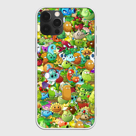 Чехол для iPhone 12 Pro с принтом PLANTS VS ZOMBIES в Тюмени, силикон | область печати: задняя сторона чехла, без боковых панелей | Тематика изображения на принте: game | gamer | pattern | plants vs zombies | sticker | зомби | игры | паттерн | растения | растения против зомби | стикеры