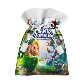 Подарочный 3D мешок с принтом Plants vs Zombies. в Тюмени, 100% полиэстер | Размер: 29*39 см | plants vs zombies | pvz | зомби | игра | растения | растения против зомби
