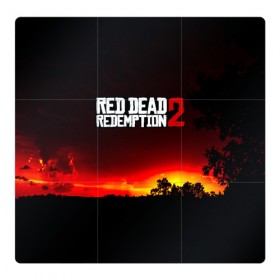 Магнитный плакат 3Х3 с принтом RDR 2 в Тюмени, Полимерный материал с магнитным слоем | 9 деталей размером 9*9 см | Тематика изображения на принте: arthur morgan | cowboy | online | red dead online | red dead redemption 2 | rockstar games | wild west | артур морган | бандит | вестерн | винтовка | дикий запад | ковбой | рокстар