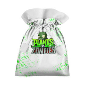 Подарочный 3D мешок с принтом Plants vs. Zombies в Тюмени, 100% полиэстер | Размер: 29*39 см | Тематика изображения на принте: plants vs. zombies | зомби | игра | компьютерная игра | против | растения | растения против зомби