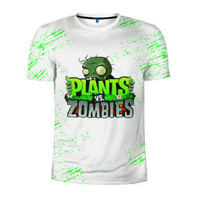 Мужская футболка 3D спортивная с принтом Plants vs. Zombies в Тюмени, 100% полиэстер с улучшенными характеристиками | приталенный силуэт, круглая горловина, широкие плечи, сужается к линии бедра | Тематика изображения на принте: plants vs. zombies | зомби | игра | компьютерная игра | против | растения | растения против зомби