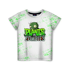 Детская футболка 3D с принтом Plants vs. Zombies в Тюмени, 100% гипоаллергенный полиэфир | прямой крой, круглый вырез горловины, длина до линии бедер, чуть спущенное плечо, ткань немного тянется | plants vs. zombies | зомби | игра | компьютерная игра | против | растения | растения против зомби
