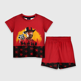 Детский костюм с шортами 3D с принтом Red Dead Redemption 2 в Тюмени,  |  | dead | rdr | rdr2 | red | redemption | артур | банда | бандиты | вестерн | дикий запад | ковбои | морган | сша