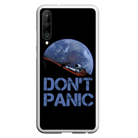 Чехол для Honor P30 с принтом Dont Panic в Тюмени, Силикон | Область печати: задняя сторона чехла, без боковых панелей | 2022 | cat | elon | galaxy | mars | moon | musk | nasa | space | spacex | tesla | вселенная | галактика | звезды | илон | космонавт | космос | луна | марс | маск | наса | скафандр | тесла