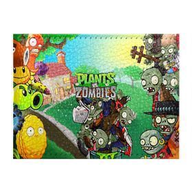 Обложка для студенческого билета с принтом PLANTS VS. ZOMBIES в Тюмени, натуральная кожа | Размер: 11*8 см; Печать на всей внешней стороне | garden warfare | plants | plants vs. zombies | plants vs. zombies: garden warfare | popcap | zombies | кактус | картошка | подсолнух | растения против зомби | сад