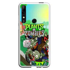 Чехол для Honor P Smart Z с принтом PLANTS VS ZOMBIES в Тюмени, Силикон | Область печати: задняя сторона чехла, без боковых панелей | garden warfare | plants | plants vs. zombies | plants vs. zombies: garden warfare | popcap | zombies | кактус | картошка | подсолнух | растения против зомби | сад