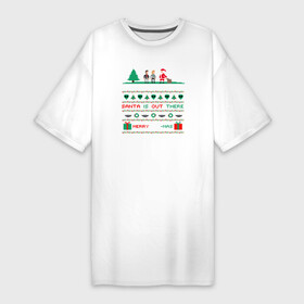 Платье-футболка хлопок с принтом X files в Тюмени,  |  | i want to believe | malder | new year | scally | x files | xmas | новый год