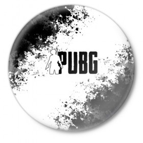 Значок с принтом PUBG. в Тюмени,  металл | круглая форма, металлическая застежка в виде булавки | playerunknowns battlegrounds | pubg | игра | шутер
