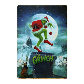 Магнитный плакат 2Х3 с принтом Гринч Похититель Рождества в Тюмени, Полимерный материал с магнитным слоем | 6 деталей размером 9*9 см | Тематика изображения на принте: grinch | новый год | рождество