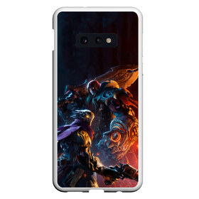 Чехол для Samsung S10E с принтом Darksiders Genesis в Тюмени, Силикон | Область печати: задняя сторона чехла, без боковых панелей | action | darksiders | darksiders 3 | darksiders genesis | game | дарксайдерс | дарксайдерс 3 | дарксайдерс генезис | демон | игра | огонь | экшен