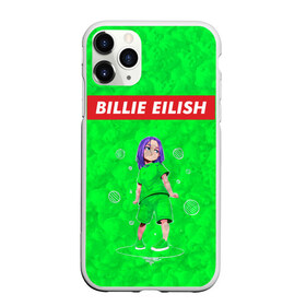 Чехол для iPhone 11 Pro матовый с принтом BILLIE EILISH GREEN в Тюмени, Силикон |  | bad guy | billie | eilish | ocean eyes | айлиш | билли | девушка | певица | эйлиш