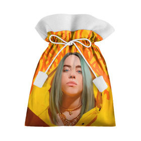 Подарочный 3D мешок с принтом BILLIE EILISH в Тюмени, 100% полиэстер | Размер: 29*39 см | Тематика изображения на принте: bad guy | billie | eilish | ocean eyes | айлиш | билли | девушка | певица | эйлиш